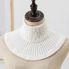 Winter Windproof Knitted Fake Collar Scarf With Wooden Ear Women Turtleneck Warm Knitted False Fake Collar Detachable Scarf