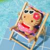 Olive Young x Sanrio Плюшевый брелок Hello Kitty для загара
