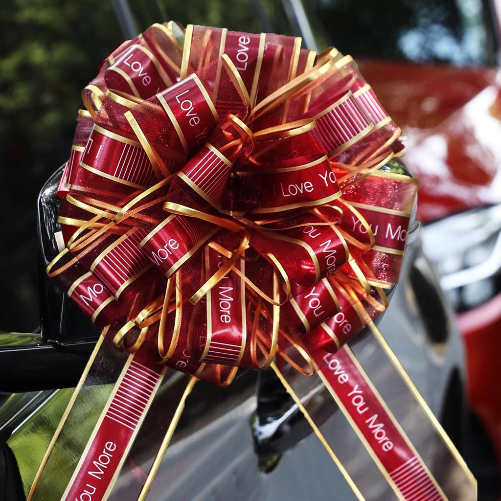 Wedding Car Decoration Set: Hand-Pulled Flower, Double Happiness Ribbon, Bows & Arrangements