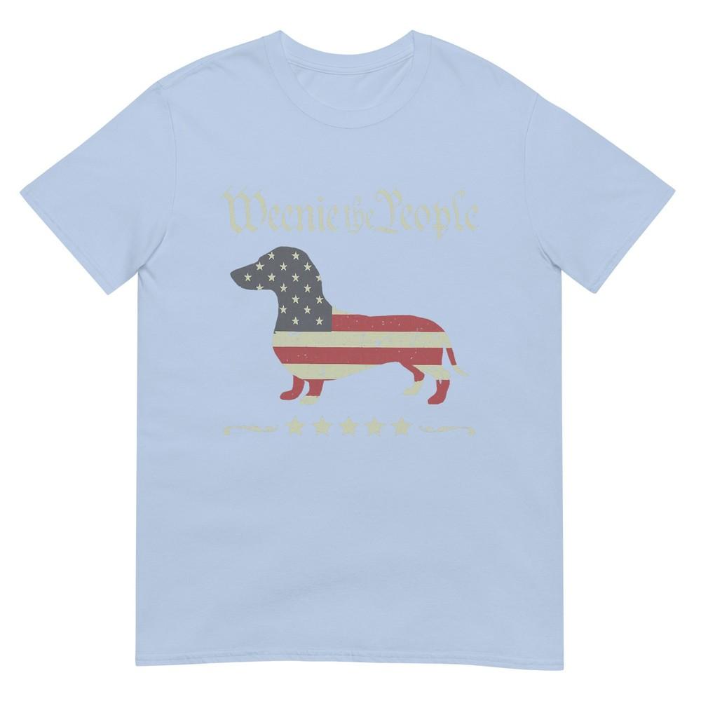 Merica Dog Dachshund Vintage Weenie The People Patriotic Tshirt