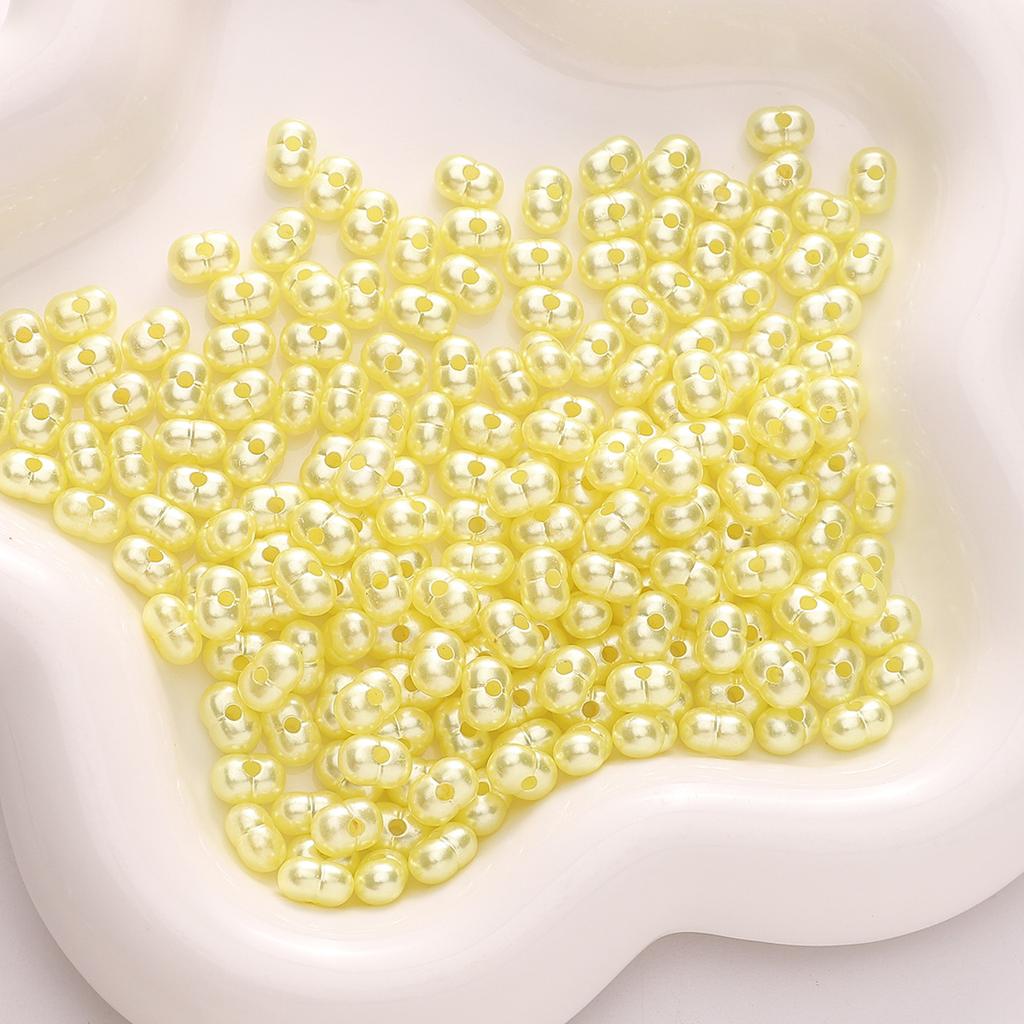 Бусины для браслетов ручной работы 8x5 мм Однотонные бусины Светлые арахисовые бусины Акриловые бусины из проса Бусины-россыпи Бусины Аксессуары для самостоятельного изготовления Струны Браслеты