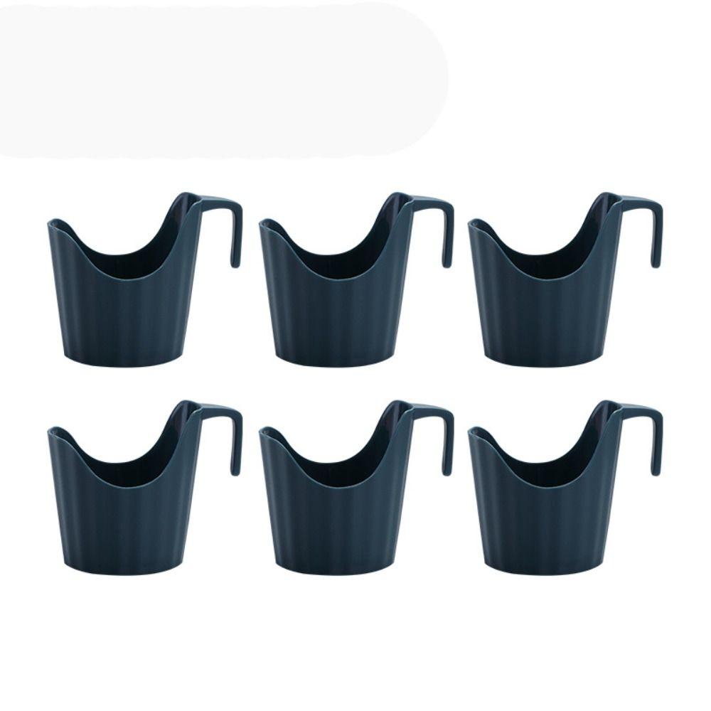 6pcs Thick Plastic Beverage Holder Base Disposable Cup Cover New Paper Cup