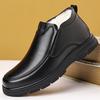Fashion Winter Hot Selling Men's Thick Soled High Top Shoes Warm Plush Ankle Boots Men's Leather Casual Shoes Wear-resistant Soles