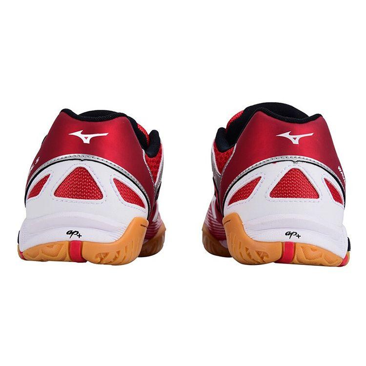 Mizuno Wave Medal 5 Нескользящие Прочные Дышащие Низкие Тренировочные Кроссовки Унисекс Белые Красные 81GA151509
