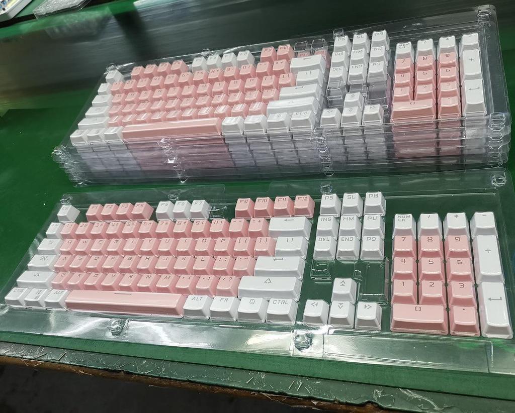 Two-Color ABS Keycaps: Universal 104/87-Key, Translucent for Mechanical Keyboards
