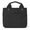 QUARE Mini Tote Bag for Men and Multiple Large Fabric Canvas Bag X Women, Canvas, Pockets, Capacity, Dividers, Popular, Small, Simple, (Black Black)