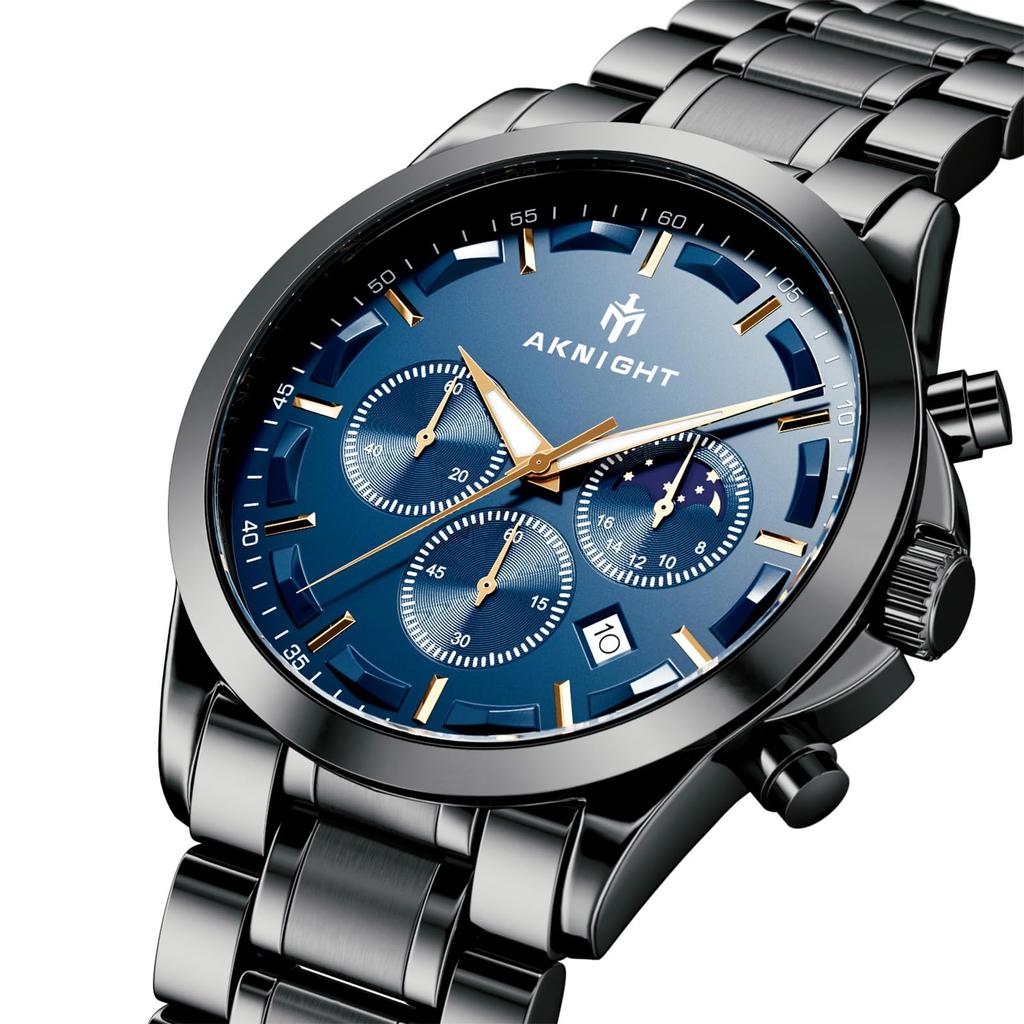 BENYAR AKNIGHT японская нержавеющая кожа совместима с деловым повседневным спортивным хронографом в комплекте мужские часы, кварцевые, стальные, ремешок, часы,