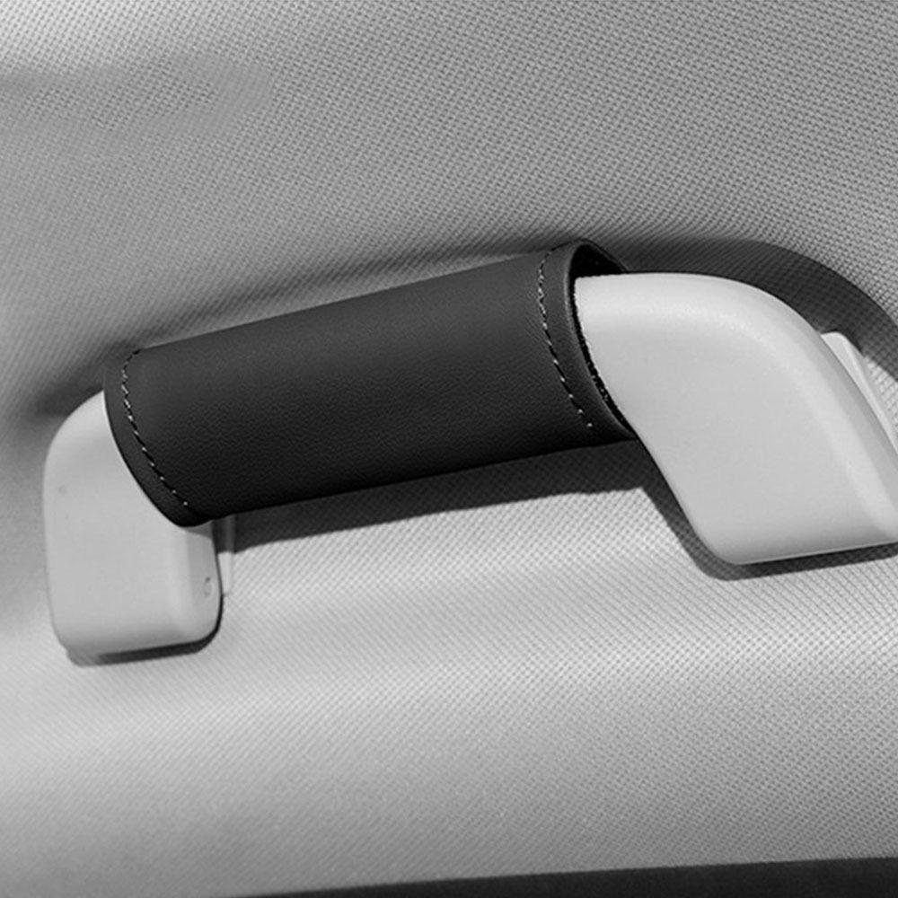 2Pcs Non-slip Car Handle Cover PU Leather Car Ceiling Handle Car Interior Decoration