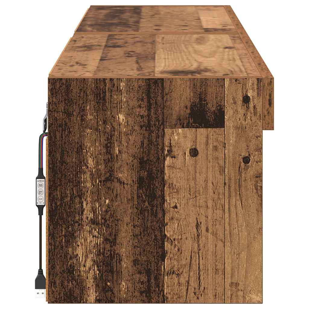 TV Cabinet Set 2 pcs Reclaimed Wood Look 60 x 30 x 30 cm Engineered Wood