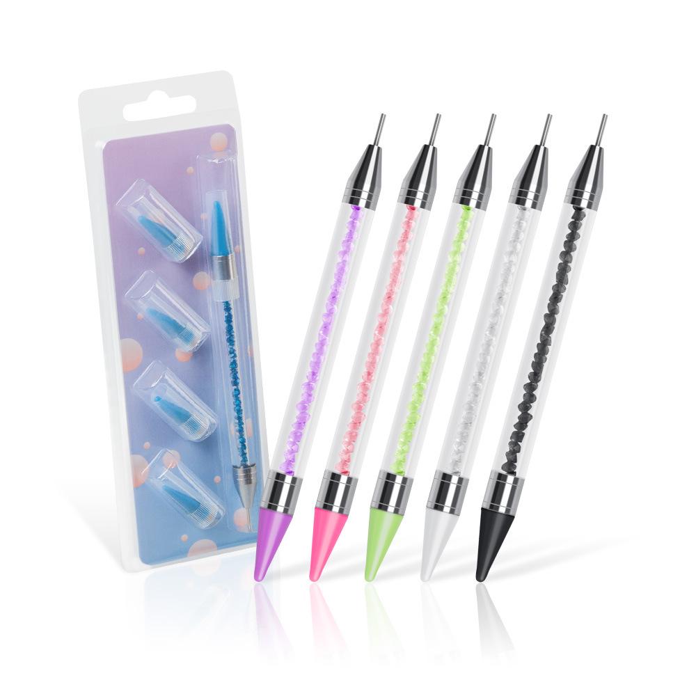Nail Art Double-Ended Rhinestone Crayon Pen with Wax Tip.