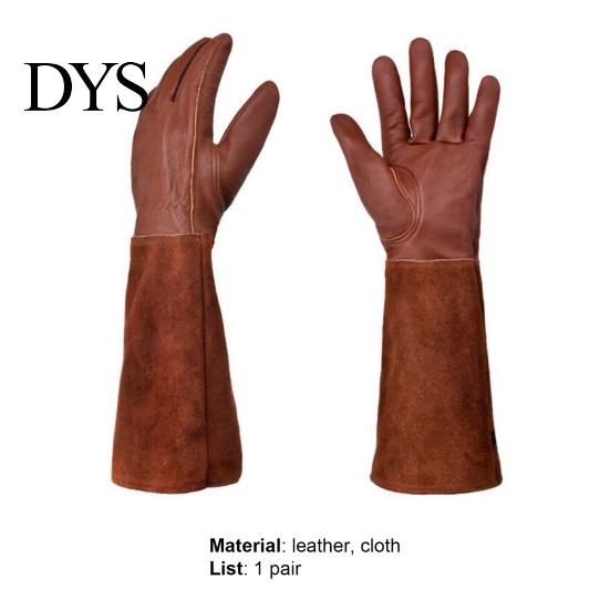 Gardening Glove 1 Pair Anti-scratch Effective Faux Pruning Leather Practical Heat-resistant Protective for Planting Durable
