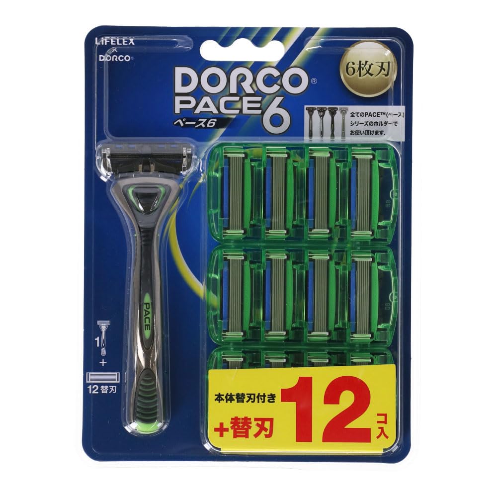 Konan Original LIFELEX x DORCO Refillable Razor 12 Refill Blades 6-Blade +