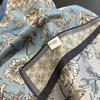 Mulberry silk small square scarf women's fashion spring and summer thin elegant flower printing temperament decorative silk scarf tide