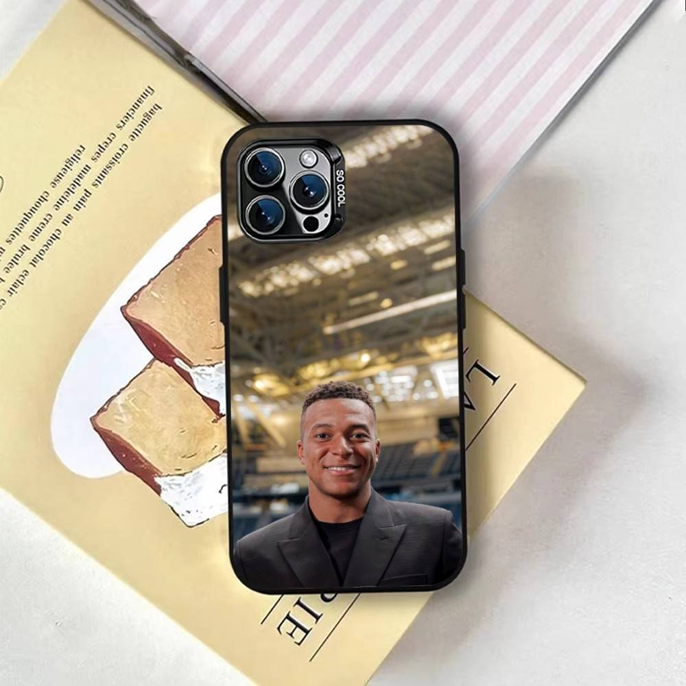 Чехол для телефона с изображением футбольной звезды K-kylian M-mbappe для iPhone 17,16,15,14,13,12,11 Plus,Pro Max,XS, Цветной Серебристый Черный Чехол