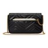 Gucci GG Marmont Золотой Винтажный Логотип Double G Держатель для карт Кожаный Два в одном На плечо Через плечо Мини-сумка Женские сумки 751526-AACCE-1061