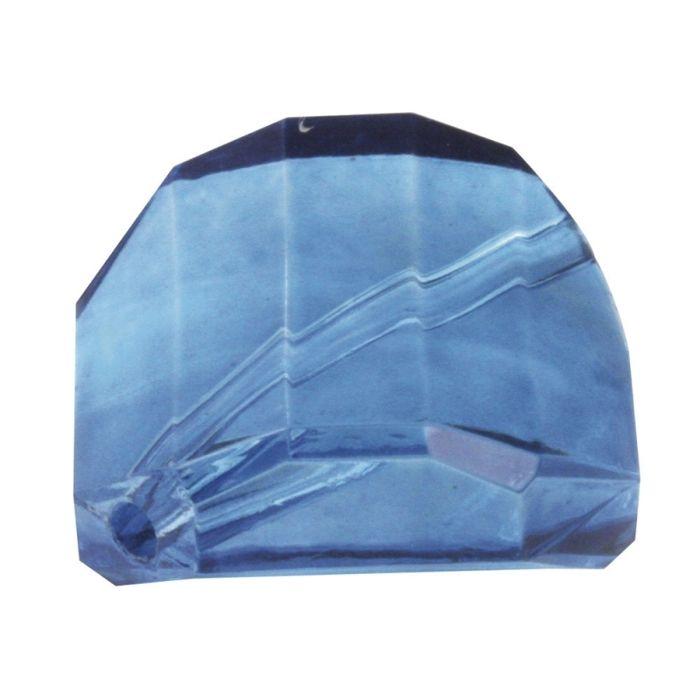 Bijoux acryliques Carré, facettés, 20x20 mm, en vrac, bleu azur