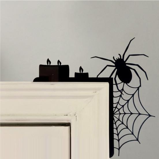 Угловая табличка на дверь на Хэллоуин, деревянная черная тыква, ведьма, паутина, замок, дверная рамка, табличка для украшения домашней вечеринки на Хэллоуин