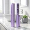 Compact Hair Straightener Brush with Ionic Frizz Taming Perfect for Small Spaces and Travel Storage