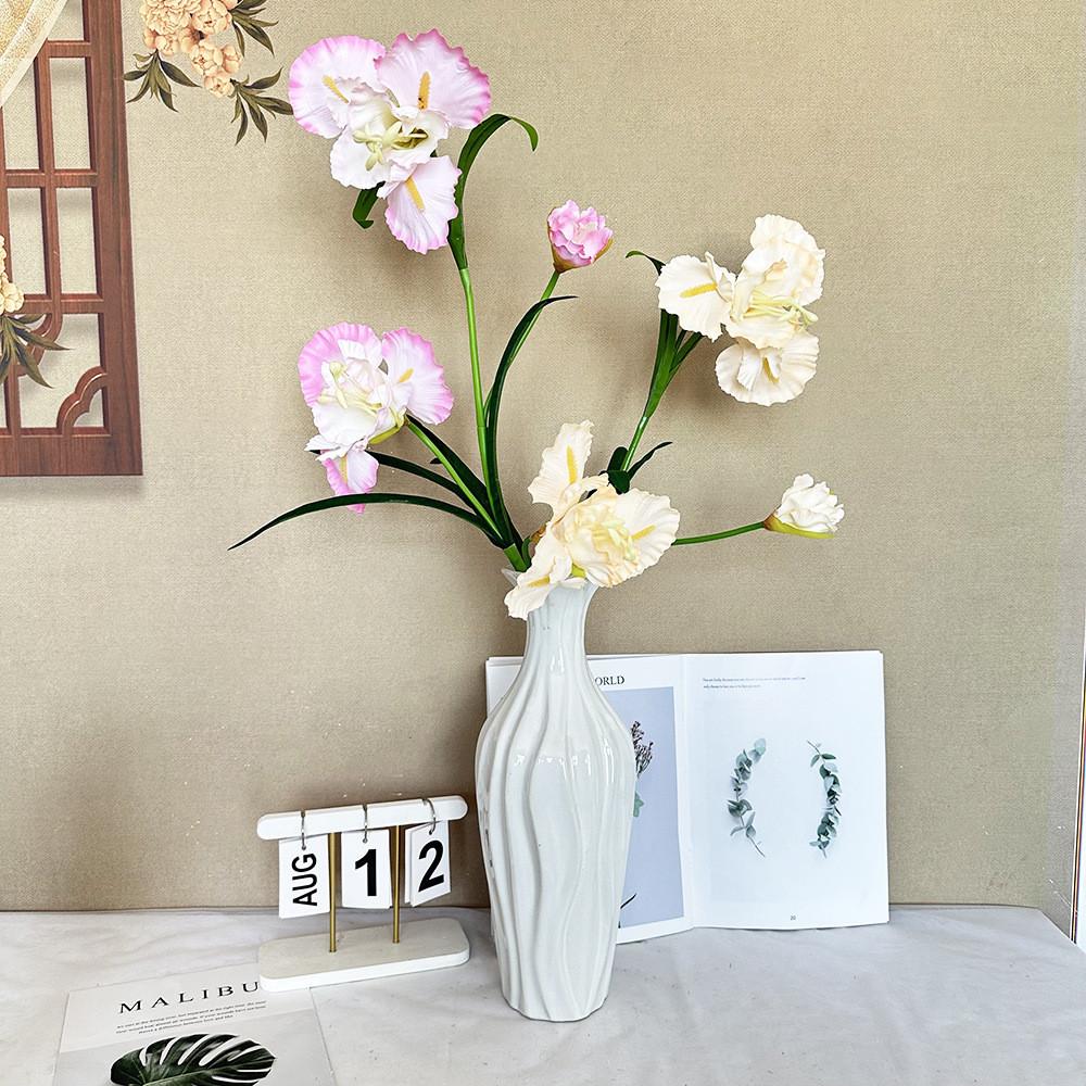 Iris Flower Artificial Wedding Hotel Restaurant Desktop Decoration Room Ornament