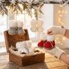Bow Beads Knitted Christmas Boots Built-in Hanging Loop Boot-Shaped Ornament  Box Embellishment