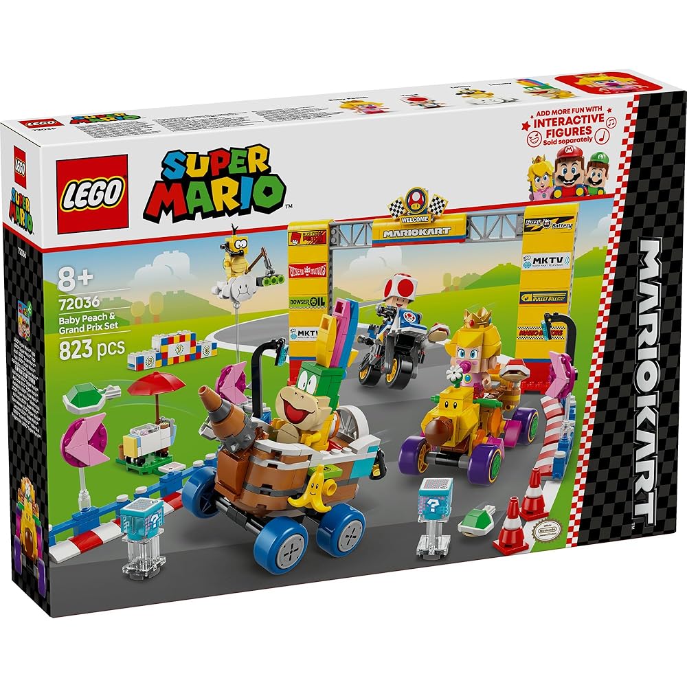 Конструктор LEGO Super Mario Малышка Пич и набор «Гран-при» для детей 8-10 лет