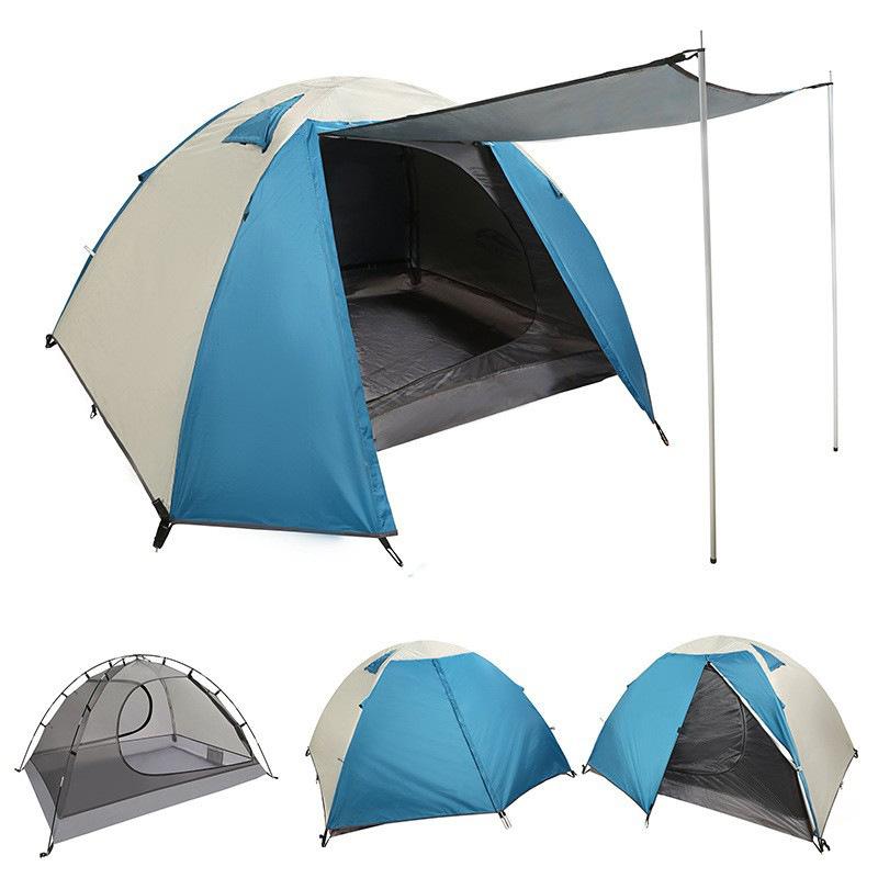 Outdoor Hand Camping Tent Camping Double-Layer Rain-Proof Windproof Thickening Mountaineering Ultra-Light Portable
