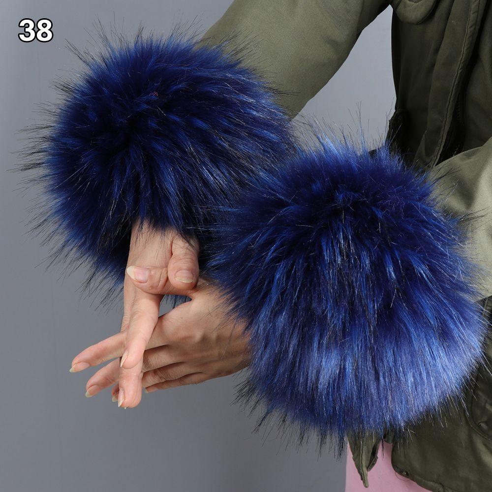 Аксессуары для одежды Теплый напульсник Эластичный ветрозащитный нарукавник на запястье Искусственный мех Дамский плюшевый манжет