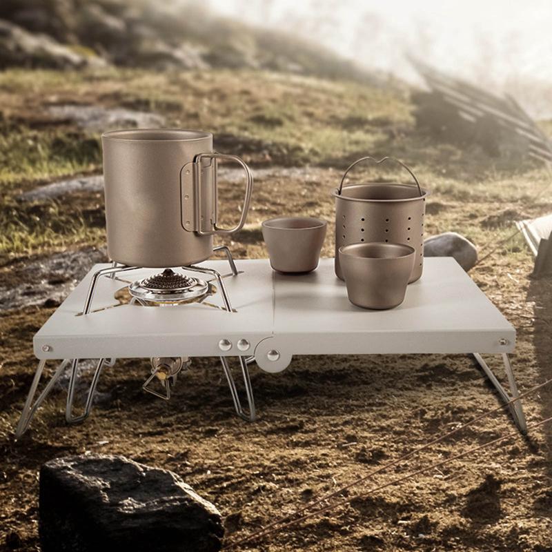 Складной стол, товары для кемпинга, уличный портативный легкий, алюминиевый стол-жаровня