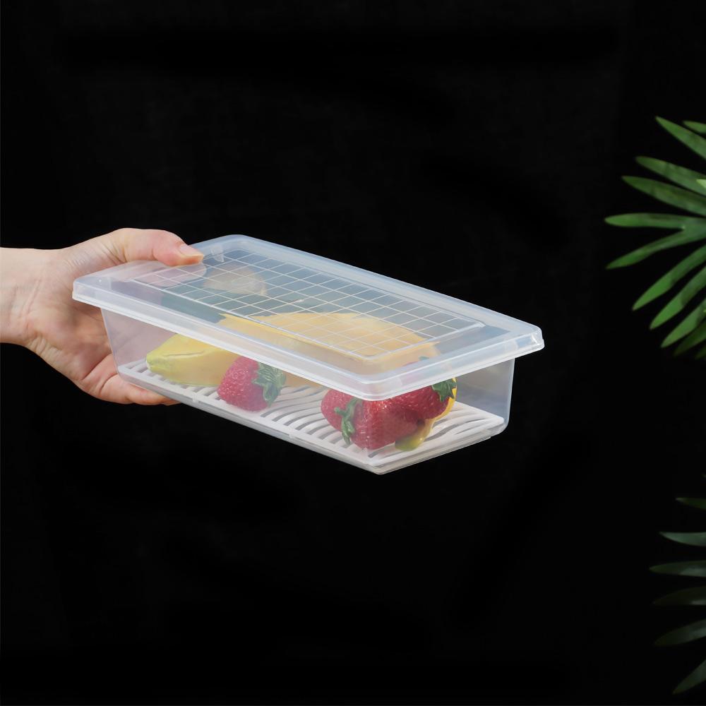 Meat Fridge Seal Pack Refrigerator Organizer Drain Storage Box Freezing Food Drainage Container