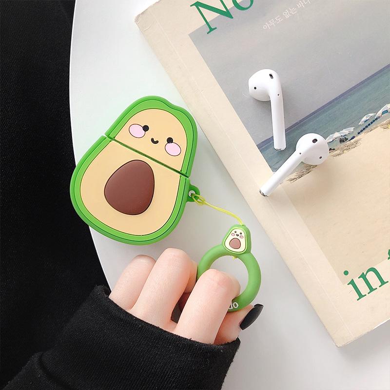 Silicone Cartoon Headphone Cover for AirPods Case 3D Earphone Case for Airpods 1 2 Pro Case for Apple Air Pods Pro Case Keychain