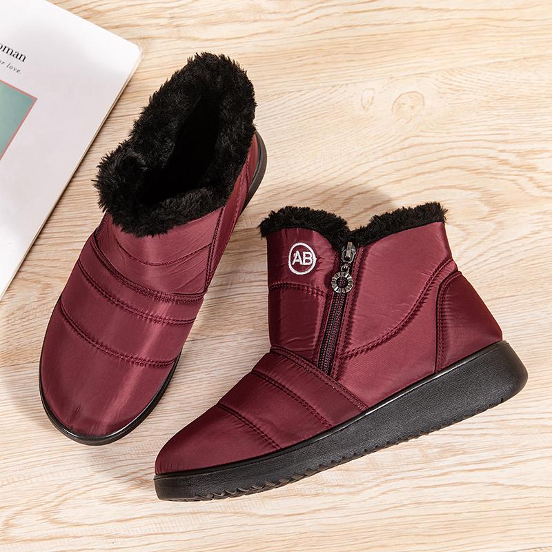 2024 Водонепроницаемые зимние ботинки для женщин, зимние, сохраняющие тепло, короткие, плюшевые, женские, большого размера, нескользящие, с хлопковой подкладкой, обувь 44