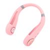 Silent & Portable Bladeless Neck Fan, Rechargeable & Efficient, for Men & Women, Perfect for Hot Weather Activities (Pink)