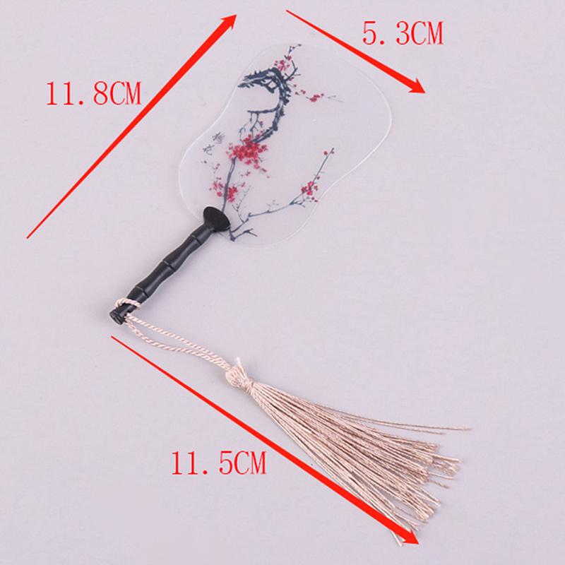 2Pcs 1:12 Dollhouse Miniture Simulation Palm-Leaf Fan Model Toy Home Decoration Accessories