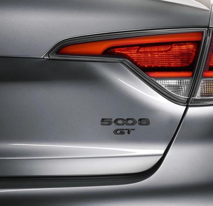 For Peugeot 5008 GT Car 3D Metal Letters Logo Badge Decals Sticker Car Auto Rear Trunk Alphabet Emblem Styling Stickers R7