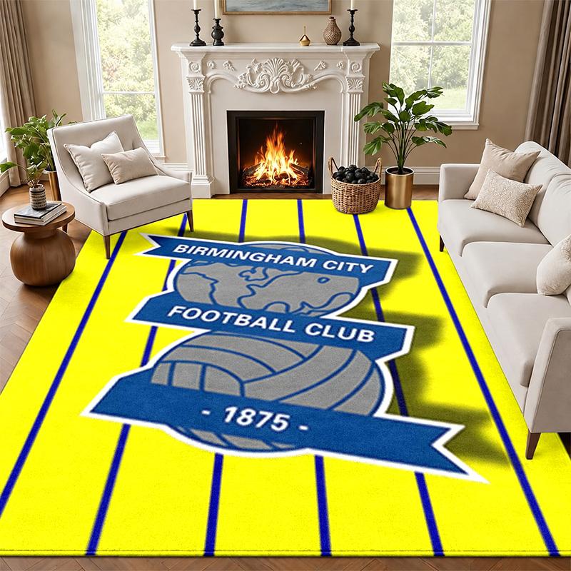 Birmingham City FC Carpet Door Mat for Living Room or Bedroom Protective Mat Under Chair Office Decoration Christmas Gift Birthday Present