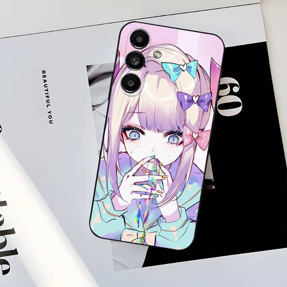 Нуждающаяся Девушка O-Overdose Kangel Чехол для телефона Samsung S25,S24,S23,S22,S21,S20,S10,Ultra,Plus,Lite,FE, Мягкий силиконовый Черный чехол
