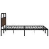 Metal Bed Frame without Mattress Brown Oak Effect 180 x 200 cm