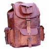 Goat Leather Bag Backpack Rucksack Laptop Vintage Brown Genuine Men Travel New