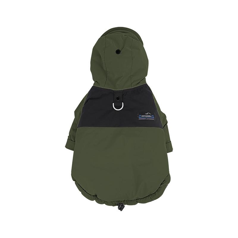 Dog Clothes Autumn and Winter Warm Outdoor Wind Jacket Schnauzer Teddy Hooded Pet Clothes