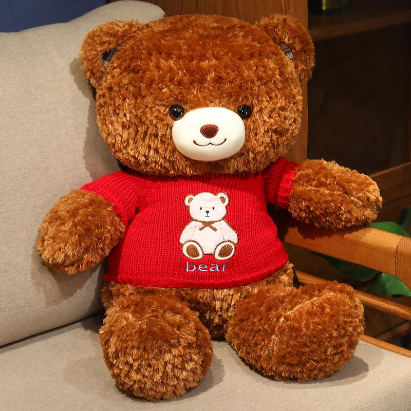 Новый свитер плюшевый мишка кукла милый медведь кукла подарок на день рождения игрушка медведь тряпичная кукла
