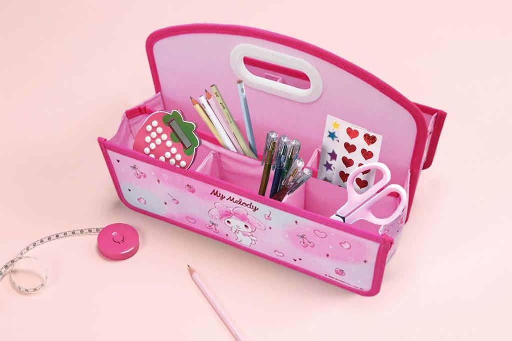 Skater Anywhere Storage with Sanrio My Melody Love Love Small Item Organizer Storage Case Box, Portable, Handle, Kyun, Box, ZBX1-A