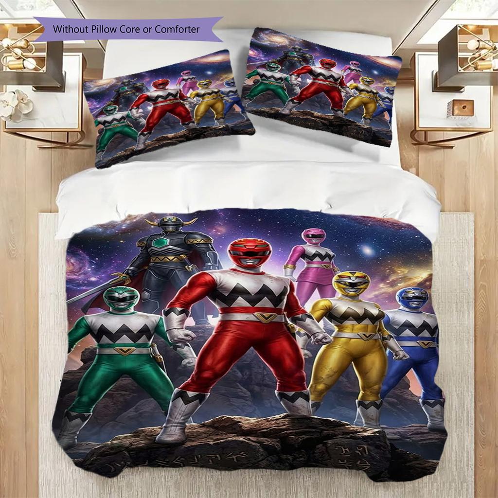 Power Rangers Space Force Bedding 1 Duvet Cover 2 Pillowcase Without Core Duvet Cover And Pillowcase Christmas Birthday Gift Bedding Set