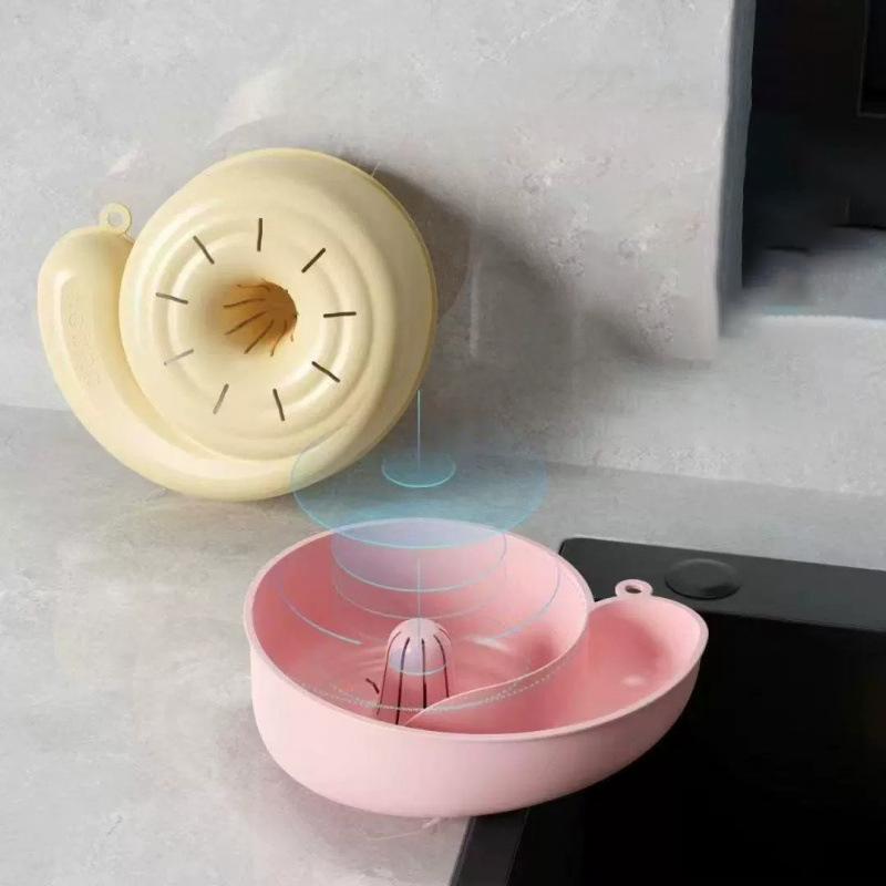 Snail Shape Fruit Drainer Basket Creative Automatic Rotation Clean Vegetable Washing Basin Multi-Functional Reusable