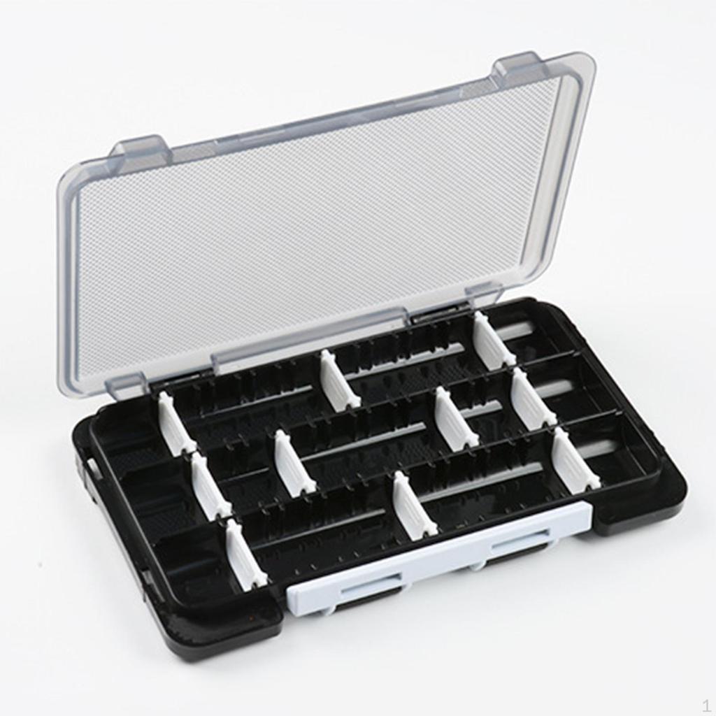 Bait Box Lure Case Double Sided Portable Holder Fishing Tackle Box, Sequin Storage for Camping