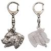 American Staffordshire Terrier, Amstaff I - Silver-plated Key Ring with a Dog In a Gift Box, Handbag Decoration, Backpack Pendant by Brand