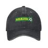 Vintage Brazil Soccer Football Brazilian Flag Baseball Caps Unisex Distressed Denim Headwear  Outdoor Activities Gift Caps Hat