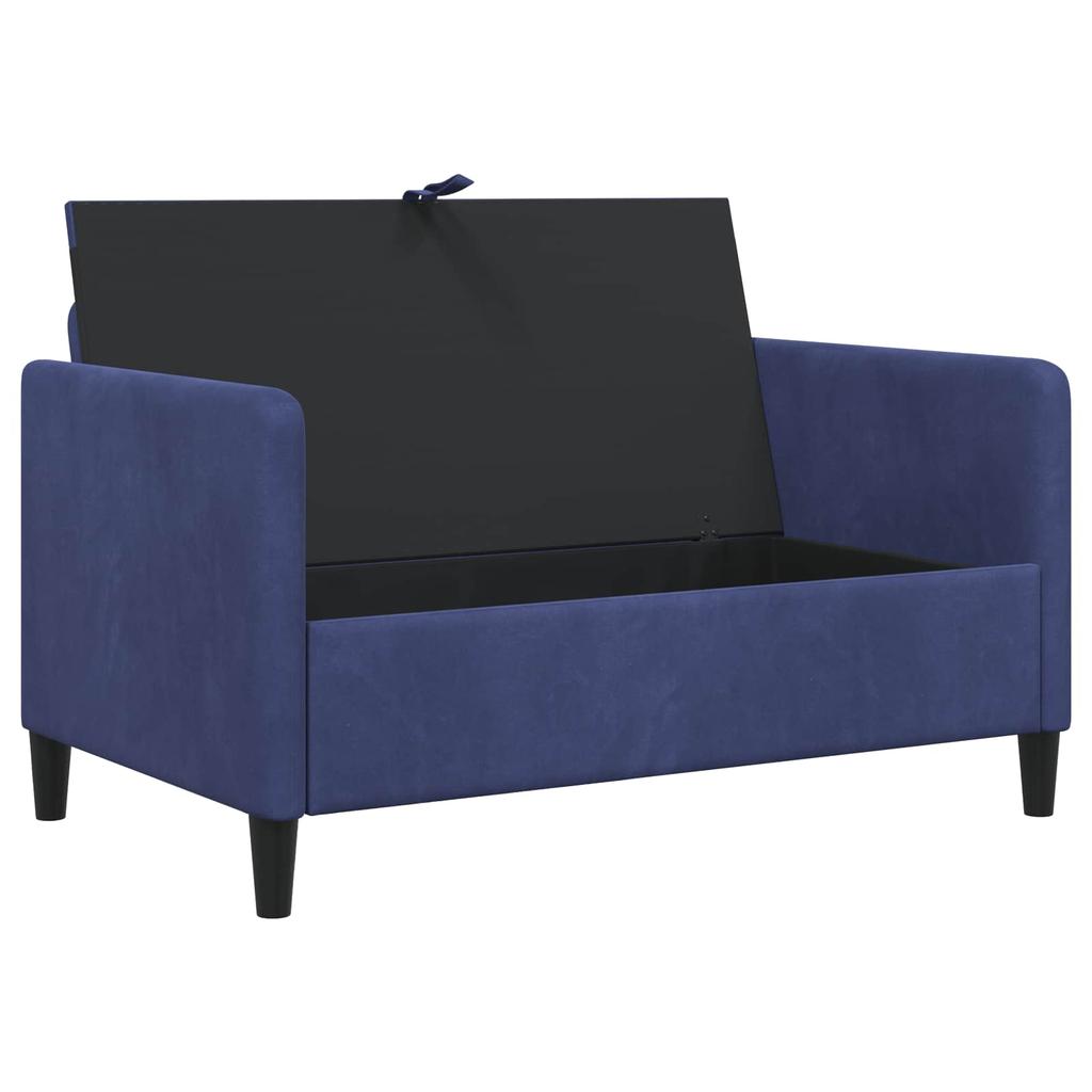Storage Sofa in Police Blue 122 x 78 x 87 cm Polyester
