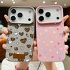Чехол с принтом вишни для iPhone 17 18 Pro Max iPhone 16 15 14 13 Pro Max 17E Мягкая силиконовая крышка для телефона с кожаной текстурой