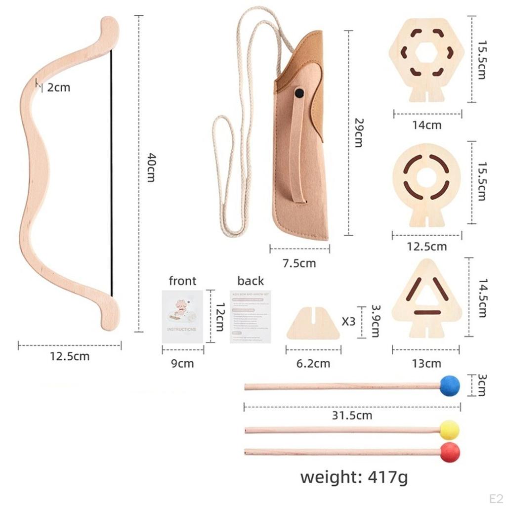 Деревянный набор для стрельбы из лука, детский лук и стрелы для мальчиков и девочек в помещении