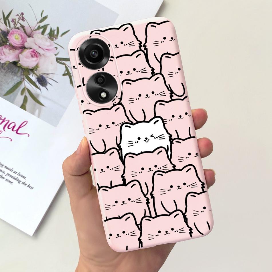 For OPPO A78 Case Oppo A78 4G CPH2565 Cute Fashion Candy Color Soft Silicone TPU Phone Back Cover For OppoA78 A 78 4G 2023